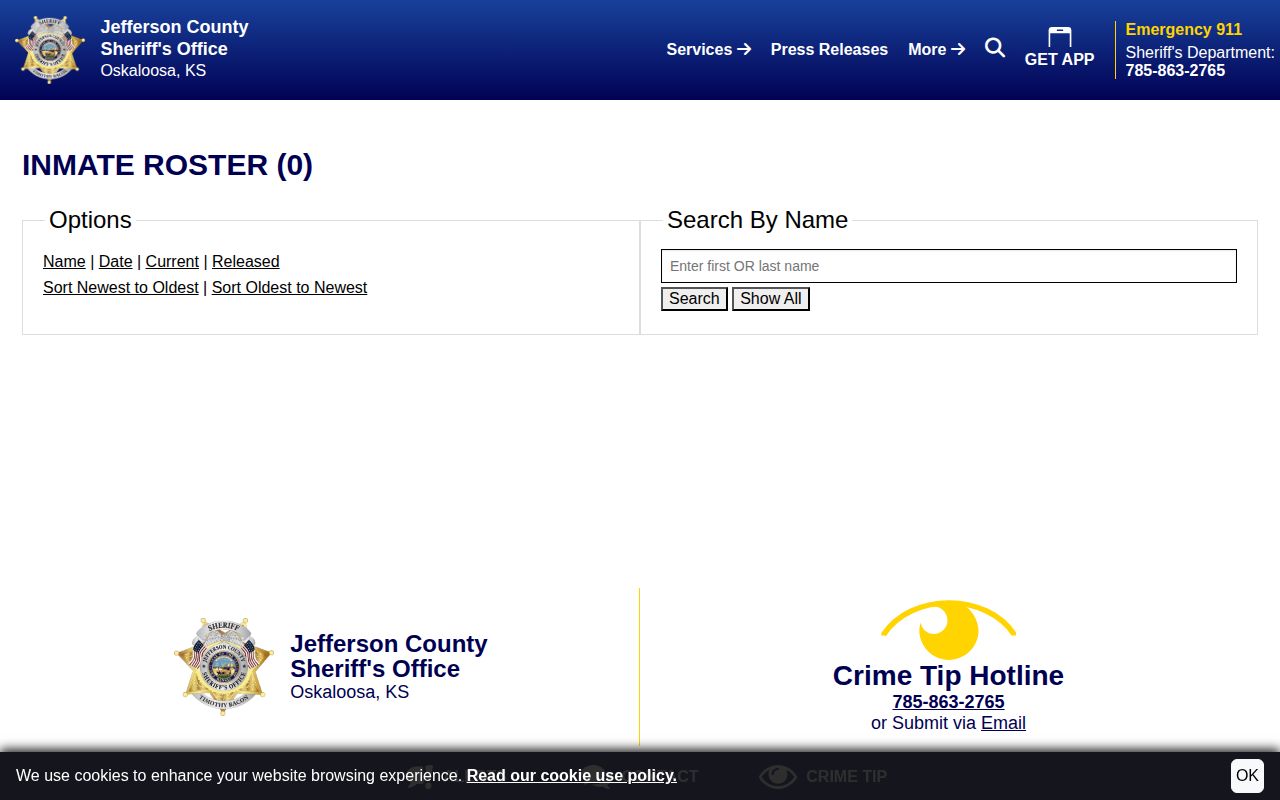 Jefferson County released inmate mugshot feed